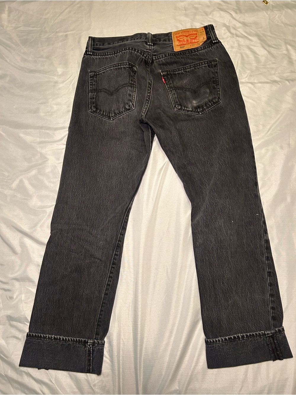 Vintage Levi’s 501 Washed Black Button Fly Jeans – W30 L30
